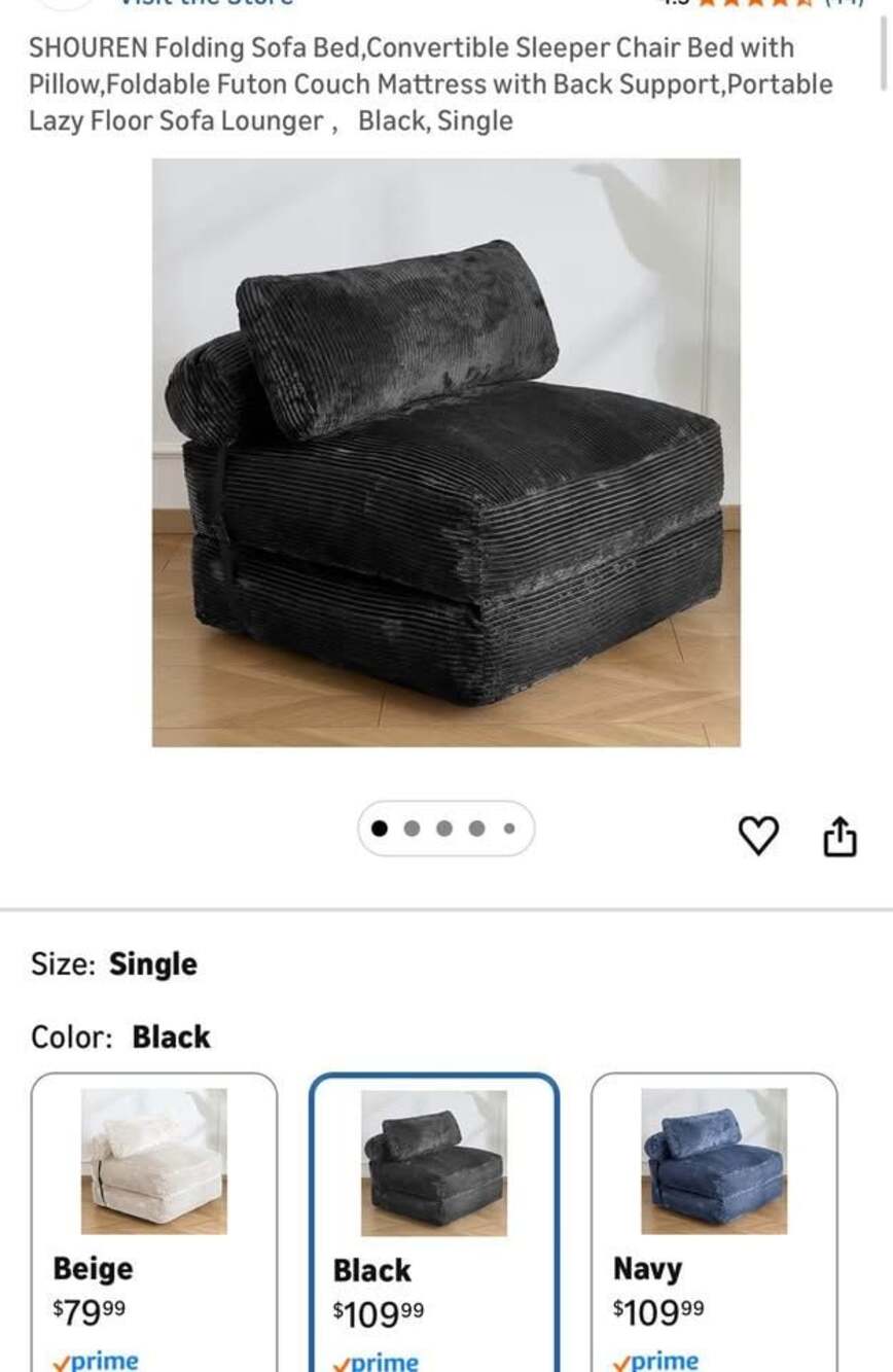 Memory foam chair